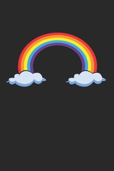 Paperback Regenbogen mit Wolken - Rainbow: 120 Pages 6 'x 9' -Dot Graph Paper Journal Manuscript - Planner - Scratchbook - Diary Book