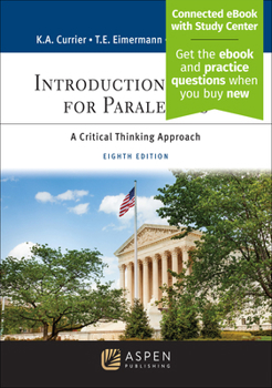 Hardcover Introduction to Law for Paralegals: A Critical Thinking Approach [Connected eBook with Study Center] Book