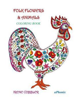 Paperback Folk flowers & Animals: Coloring book
