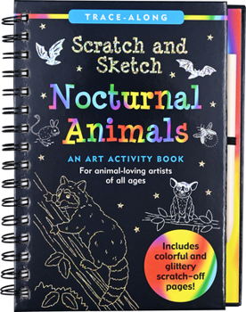 Spiral-bound Scratch & Sketch Nocturnal Animals Book