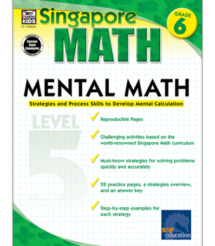 Paperback Mental Math, Grade 6: Strategies and Process Skills to Develop Mental Calculation Book