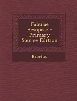 Paperback Fabulae Aesopeae [Greek, Ancient (To 1453)] Book