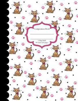 Paperback Composition Book College Ruled 100 Sheets (200 Pages): Cat Lover's White Composition Notebook. College Ruled 100 Sheets (200 Pages) Book