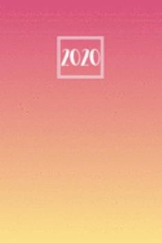 2020: Week on 2 Pages Diary | Horizontal WO2P Planner Journal with Notes | Pink, Orange, and Yellow Gradient