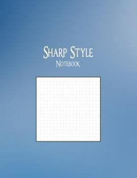 Paperback Sharp Style Notebook: 1/5" Dot Grid Graph Ruling, 128 Pages Book