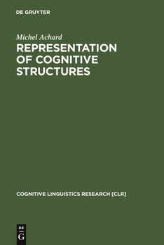 Hardcover Representation of Cognitive Structures Book