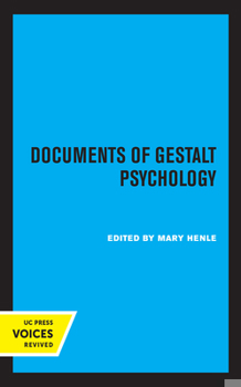 Paperback Documents of Gestalt Psychology Book