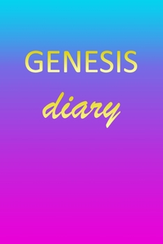 Genesis: Journal Diary | Personalized First Name Personal Writing | Letter G Blue Purple Pink Gold Effect Cover | Daily Diaries for Journalists & ... Taking | Write about your Life & Interests