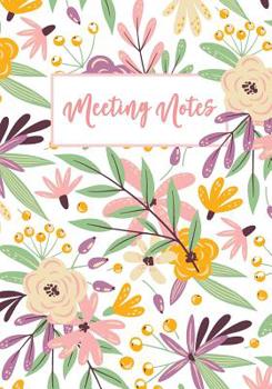 Paperback Meeting Notes: Business Notebook for Meetings and Organizer - Taking Minutes Record Log Book Action Items & Notes - Secretary Logbook Book