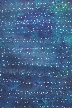 Notebook: 150 Thin-Lined Pages, Great for Students, Teachers, Professors, Dreamers, and Anyone Who Writes, Starry Blue Moon Abstract Cover