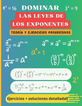 Paperback Dominar las Leyes de los Exponentes: Teoría, Ejercicios Progresivos y Soluciones Detalladas [Spanish] Book