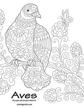 Paperback Aves libro para colorear para adultos 2 [Spanish] Book