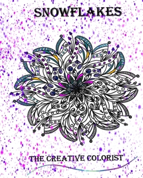 Paperback Modern snowflake: Adult Coloring-Stress Relieving Book