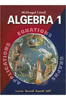 Paperback McDougal Littell Algebra 1: Notetaking Guide (Student) Book