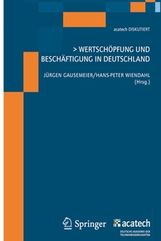 Paperback Wertschöpfung Und Beschäftigung in Deutschland [German] Book