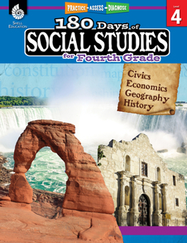 Paperback 180 Days of Social Studies for Fourth Grade: Practice, Assess, Diagnose Book
