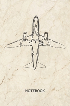 NOTEBOOK: Retro Lover Note Book Grid-lined 6x9 - Retro Journal A5 Gridded - Vintage Lover Planner Aviation  120 Pages SQUARED - Airplane Diary Plane Soft Cover - 90s Kids Birthday Present