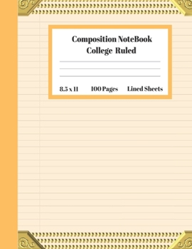 Composition Notebook College Ruled Lined Sheets: Large Pretty Under 10 Dollars Notebook Paper Back to School Cute Gold Picture Frame Design Gifts and ... Teens Women students Kids Adults Teachers
