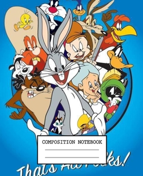 Composition Notebook: Looney Tunes Soft Glossy Cover Wide Ruled Lined Pages Book 7.5 x 9.25 Inches 110 Pages