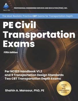 Paperback PE Civil Transportation Exams 5th Ed Book