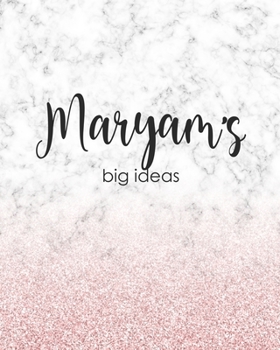 Paperback Maryam's Big Ideas: Personalized Notebook - 8x10 Lined Women's Journal Book