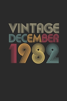 Vintage December 1982: Graph Paper Journal (6 X 9 - 120 Pages/ 5 Squares per inch) for 37th Birthday Gift Idea for Women And Men