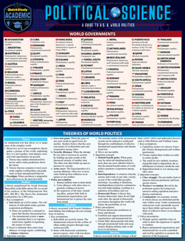 Wall Chart Political Science: A Quickstudy Laminated Reference Guide Book