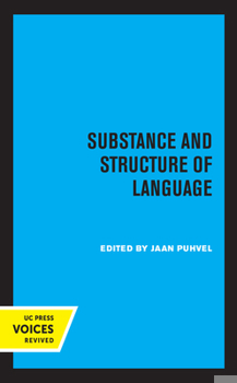 Paperback Substance and Structure of Language Book