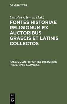 Hardcover Fontes historiae religionis Slavicae [German] Book