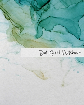 Paperback Dot Grid Notebook: 8x10 Dot Journal with Index and Page Numbers - Green Inkwell Book