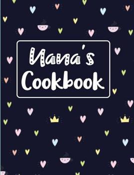 Paperback Nana's Cookbook: Navy Blank Lined Journal Book