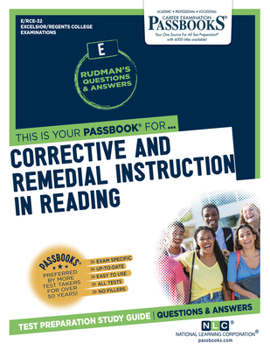 Paperback Corrective and Remedial Instruction in Reading (Rce-32): Passbooks Study Guide Volume 32 Book