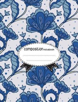 Paperback Composition Notebook, 8.5 x 11, 110 pages: Blue Batik: (School Notebooks) Book