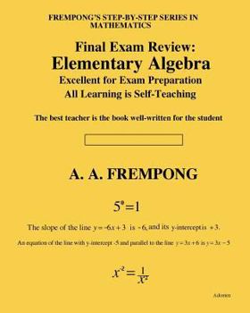 Paperback Final Exam Review: Elementary Algebra Book