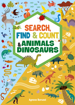 Paperback Search, Find & Count: Animals & Dinosaurs Book