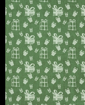 7.5" X 9.25" | COLLEGE RULE LINED | BLANK | 150 PAGE | NOTEBOOK: with a colorful  trippy minimalist green and white christmas pattern design on the ... ledger/diaries/logbook/composition notebook