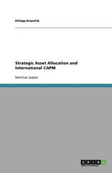 Paperback Strategic Asset Allocation and International CAPM Book
