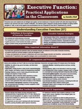 Pamphlet Executive Function: Practical Applications in the Classroom (Laminated Card) Book