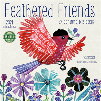 Calendar Feathered Friends 2021 Mini Calendar: Watercolor Bird Illustrations Book