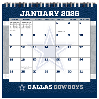 Calendar Dallas Cowboys 2026 Easel Desk Calendar Book