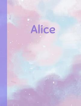 Paperback Alice: Personalized Composition Notebook - College Ruled (Lined) Exercise Book for School Notes, Assignments, Homework, Essay Book