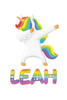 Paperback Leah: Leah Journal Notebook Dabbing Unicorn Rainbow Book