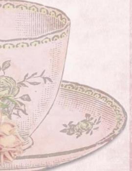 Paperback Vintage Teacup Notebook Large Size 8.5 x 11 Ruled 150 Pages Book