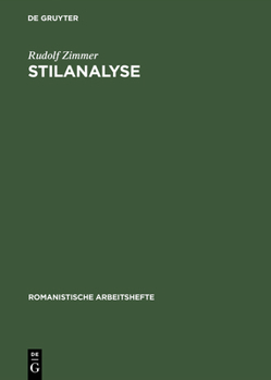 Hardcover Stilanalyse [German] Book