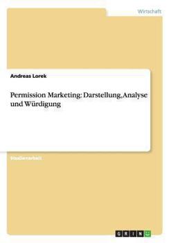 Paperback Permission Marketing: Darstellung, Analyse und Würdigung [German] Book