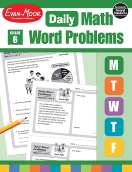 Paperback Daily Word Problems Math, Grade 6 Teacher Edition Book