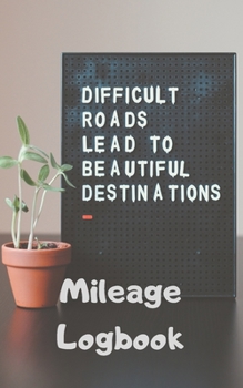 Paperback Mileage LogBook: Vehicle Mileage Recorder 5" x 8" Book