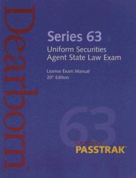 Paperback Series 63 Uniform Securities Agent State Law Exam: License Exam Manual Book