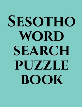 Sesotho word search puzzle book