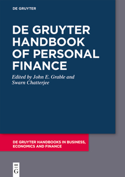 Hardcover de Gruyter Handbook of Personal Finance Book